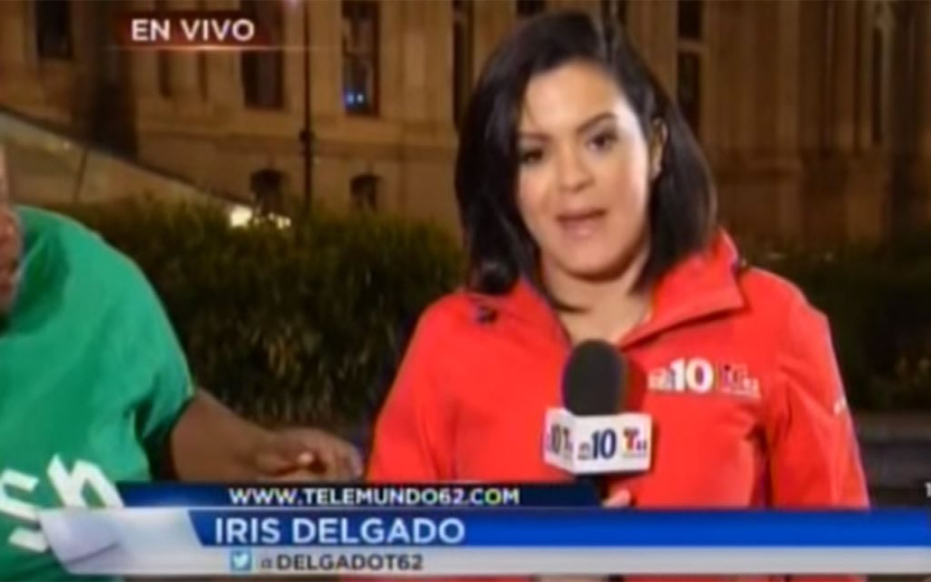 Reportera Iris Delgado golpeada durante transmision en vivo