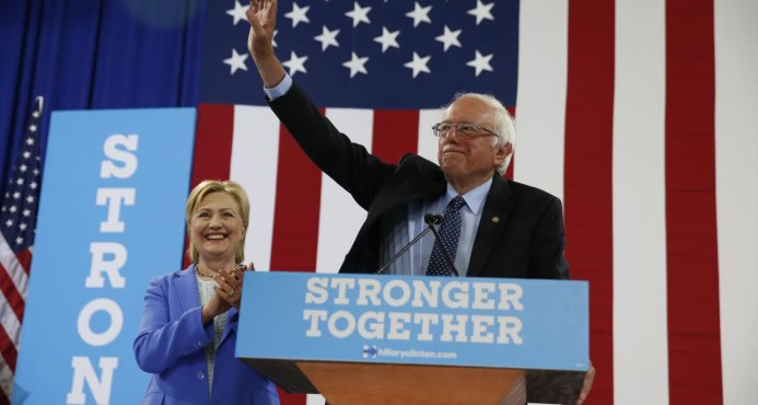 Bernie Sanders supports Hillary Clinton